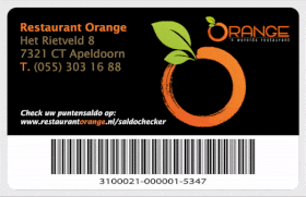 De Orange klantenkaart met barcode